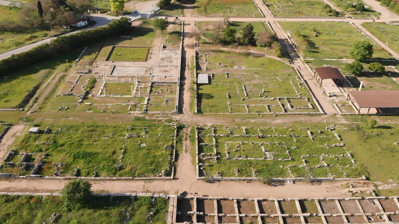 Αεροφωτογραφία από την Αρχαία Αγορά της Πέλλας