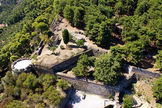 Αεροφωτογραφία από το Ενετικό Κάστρο Ζακύνθου, επί της γραφικής Μποχάλης