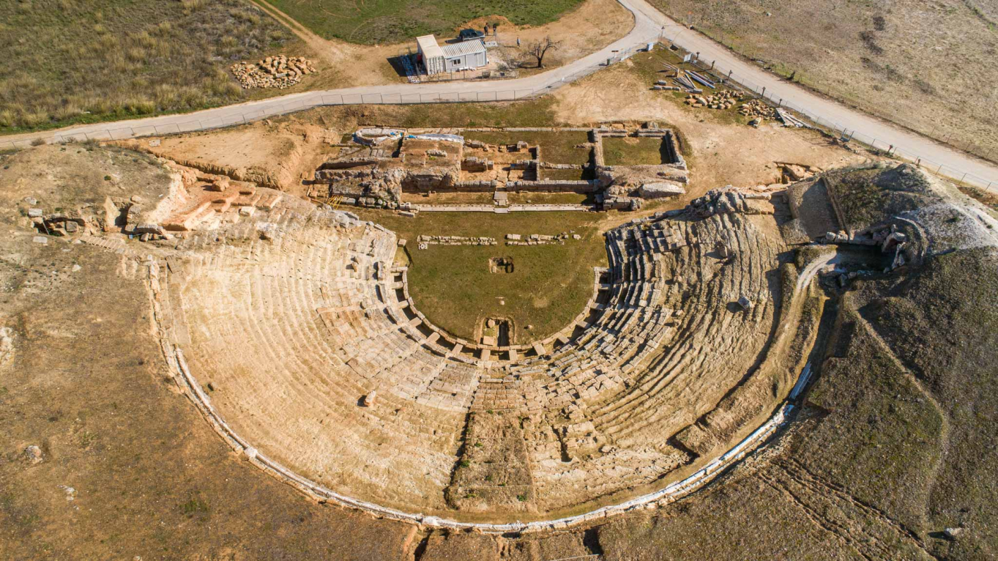 Αεροφωτογραφία από το Αρχαίο Θέατρο της Αρχαίας Σικυώνας