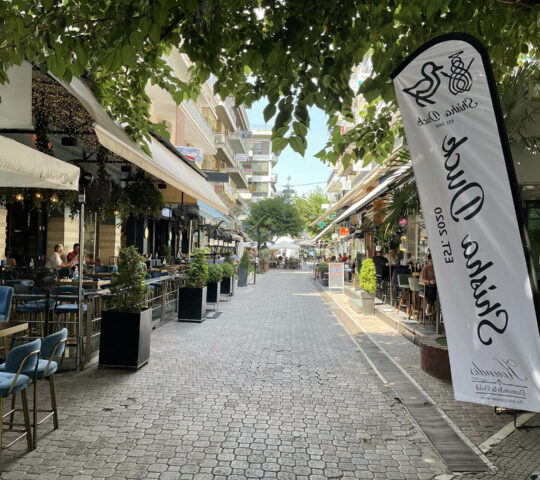 Ο Πεζόδρομος στην καρδία της Κατερίνης υπό τη σκέπη των φύλλων